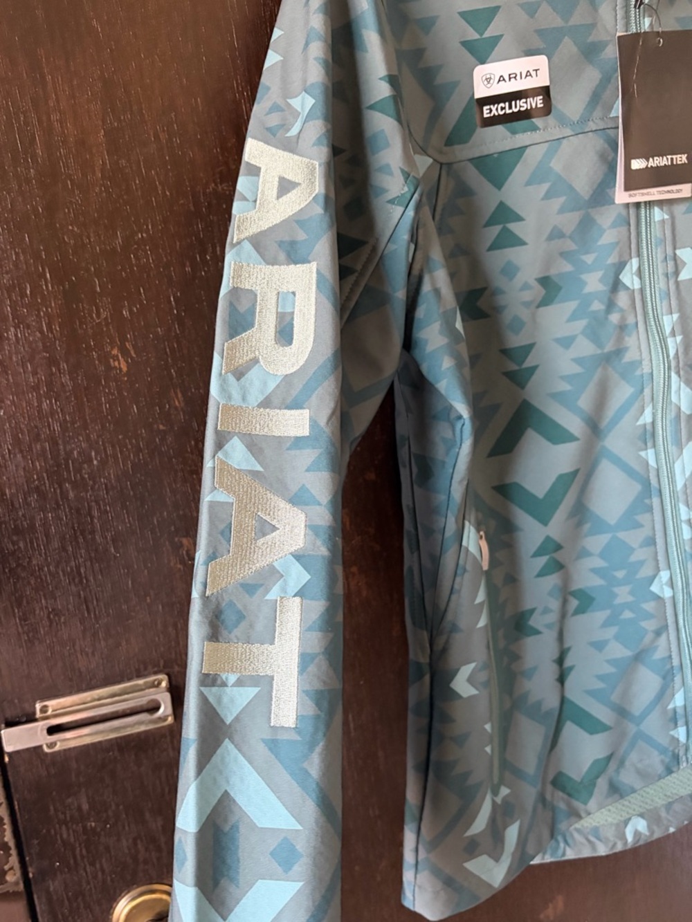 Ariat New Team Softshell Green Pinewood Print Jacket 10046488 - Picture 5 of 10